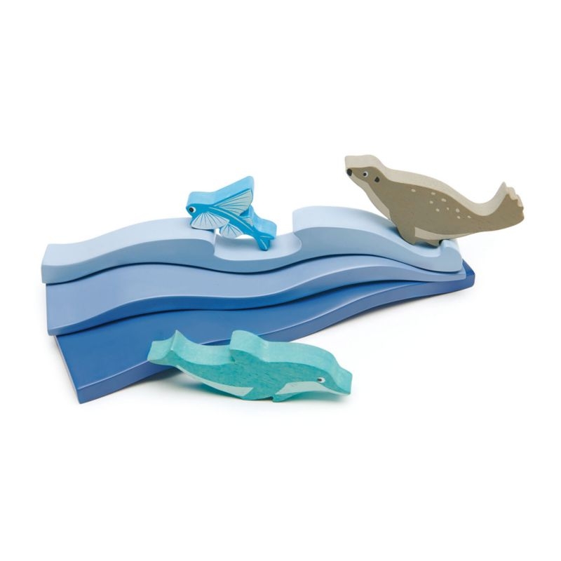 Tender Leaf Wooden Coastal Creatures Kids Toy Set - Image 2