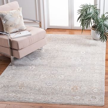 Faded Flowers Rug, 5x8Gray/Beige - Image 1