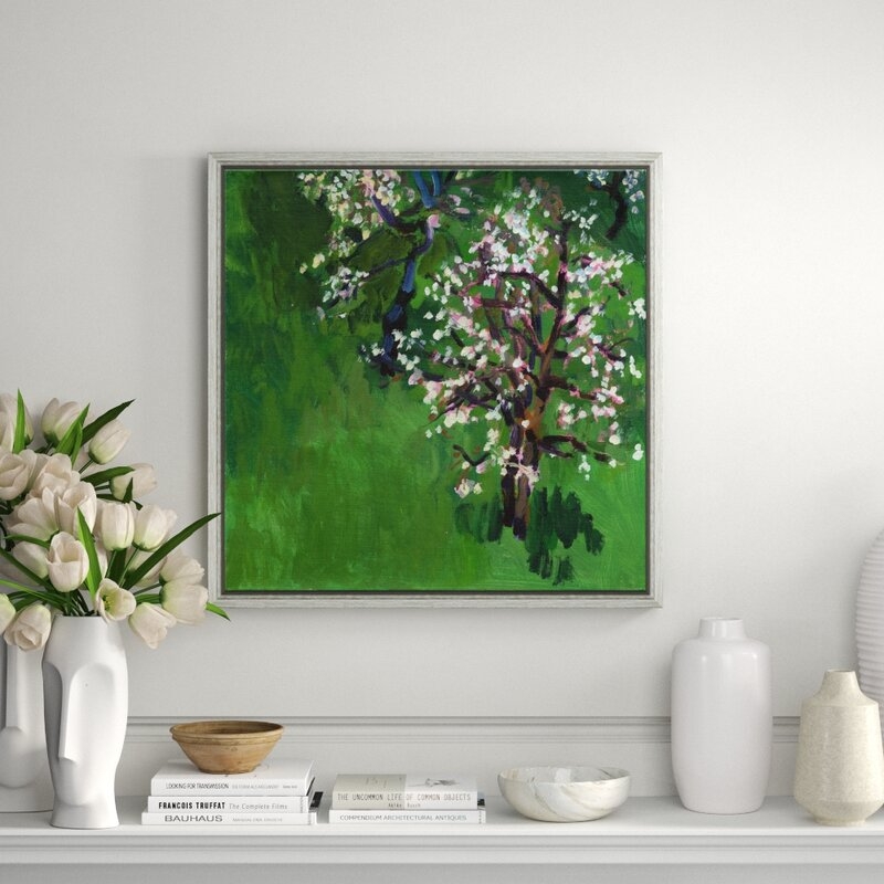 Soicher Marin 'Flowering Cherries from Window Above' by Pessemier - Painting on Canvas - Image 0