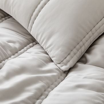 Silky TENCEL Plush Comforter, Full/Queen, White - Image 1