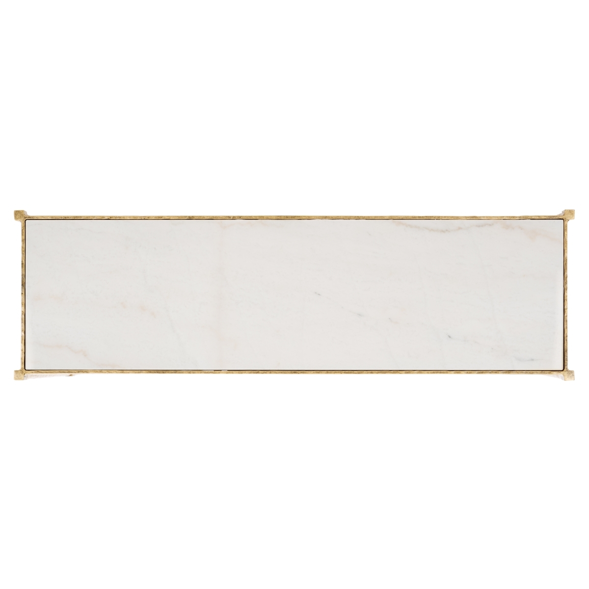 Isabellina Marble Console Table - Brass/White - Image 4