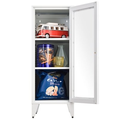 Storage Cabinet With 2 Adjustable Shelves File Cabinet Metal Locker Office Cupboard For Bedroom Living Room Bathroom - Image 0