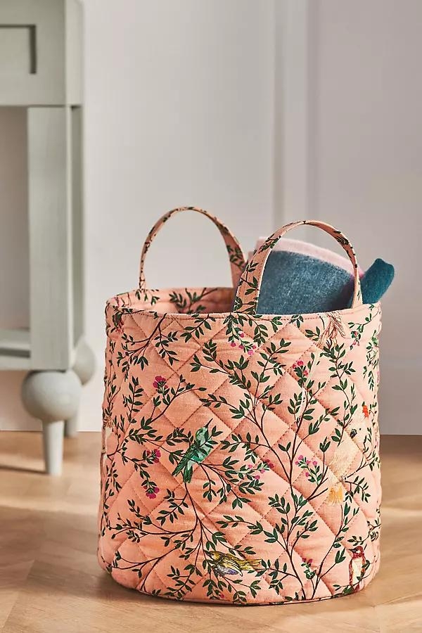 Quilted Block Print Basket - Image 0