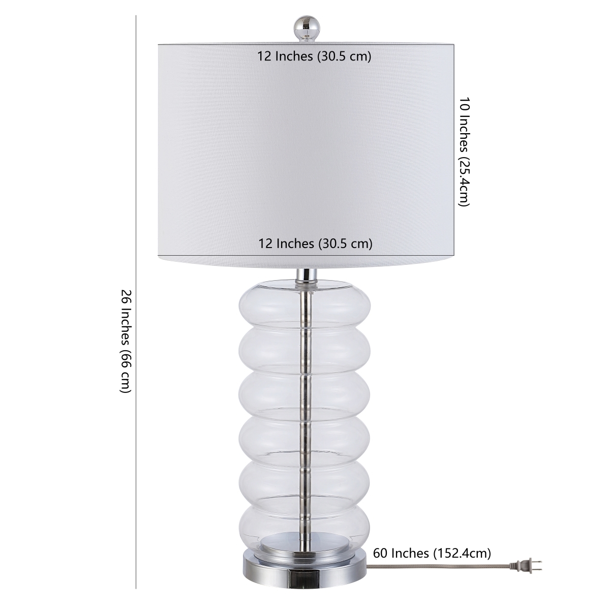 Peli 26.5" Table Lamp - Clear - Safavieh - Image 0