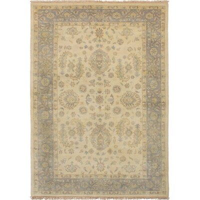 One-of-a-Kind Setser Hand-Knotted Cream 5'5" x 7'8" Wool Area Rug - Image 0
