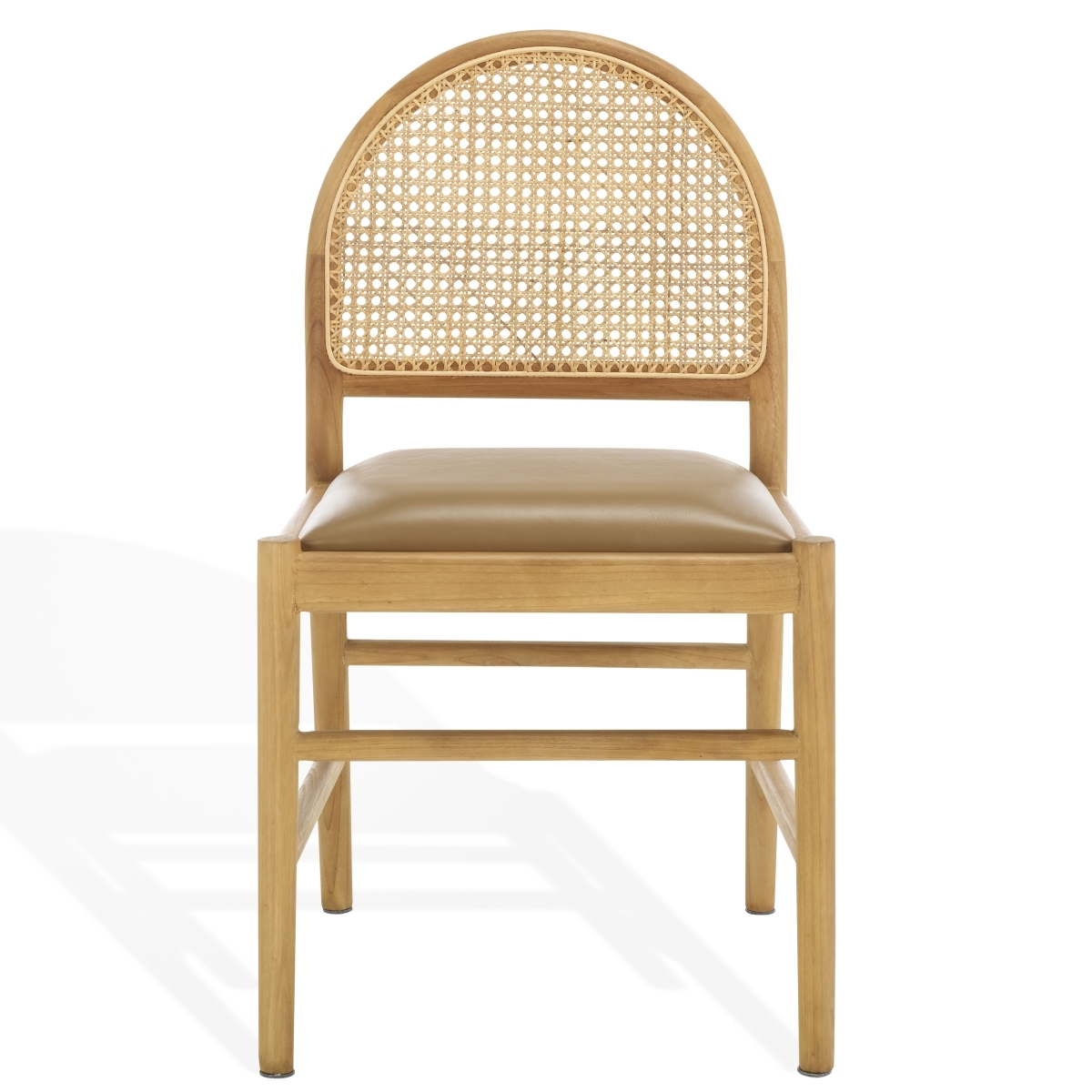 Laylie Rattan & Leather Chair - Brown/Natural - Image 0