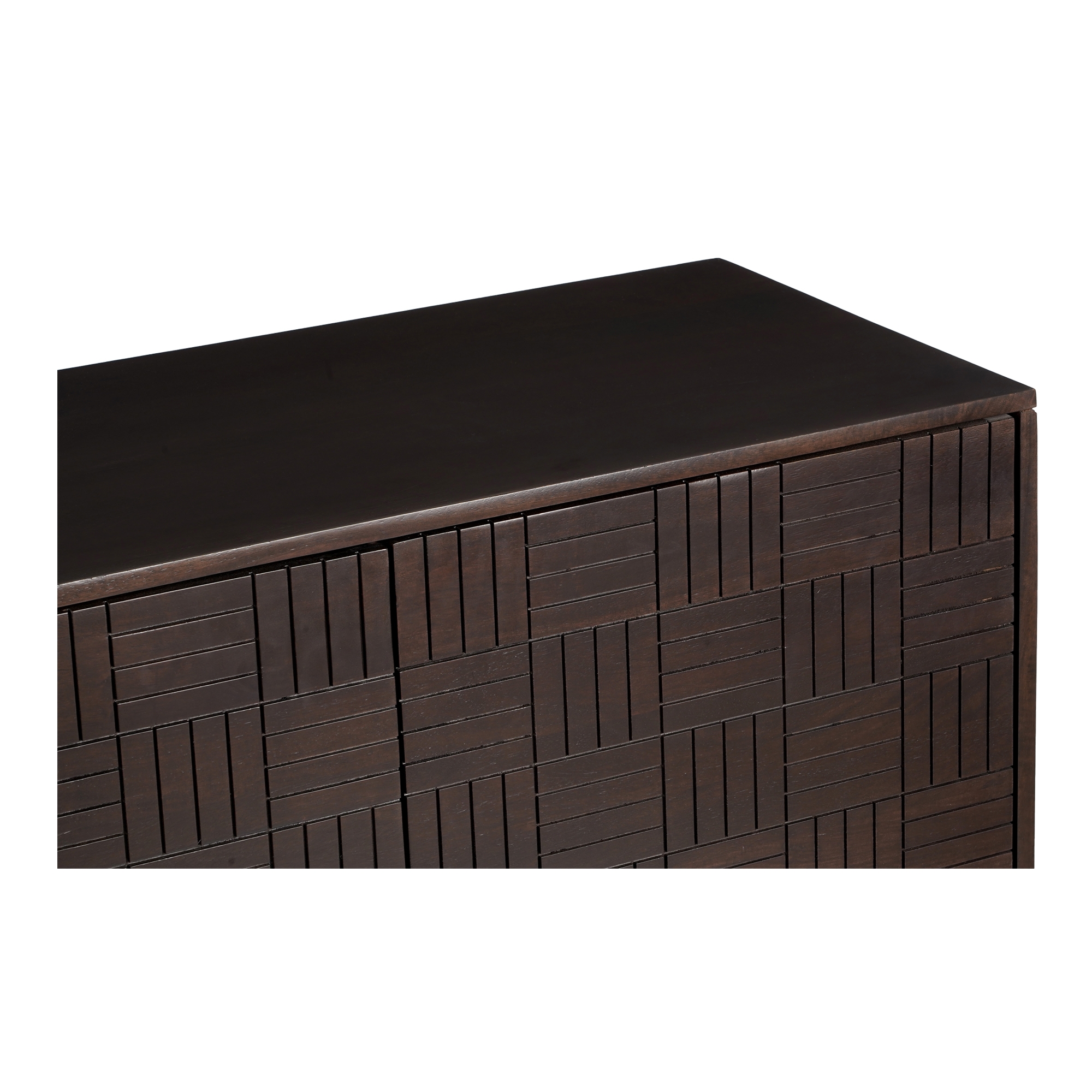 Denman 4 Door Sideboard Dark Brown - Image 5