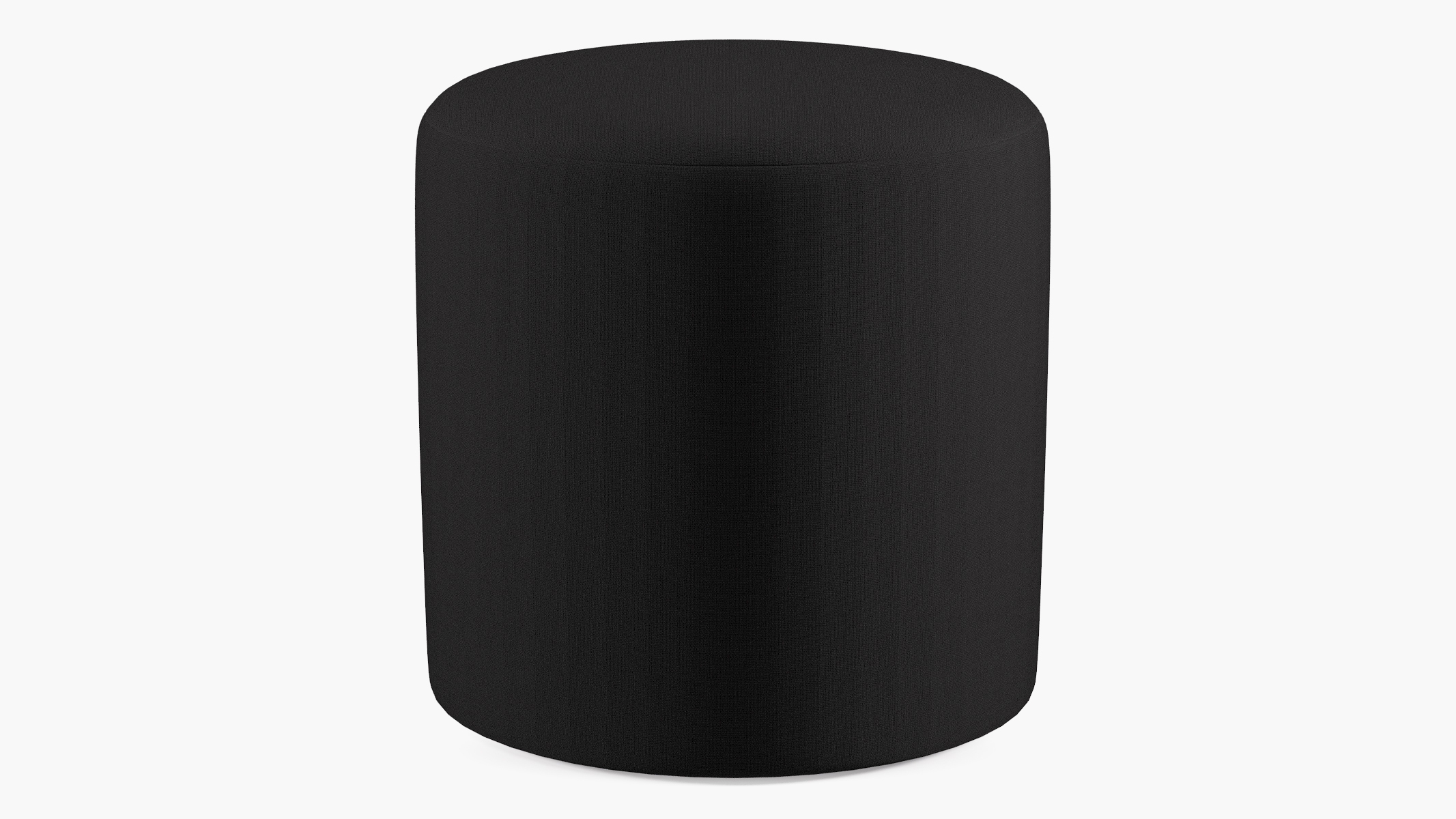 Drum Ottoman, Raven Everyday Linen - Image 0