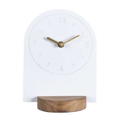 Sleek White Table Or Desk Clock - Image 0