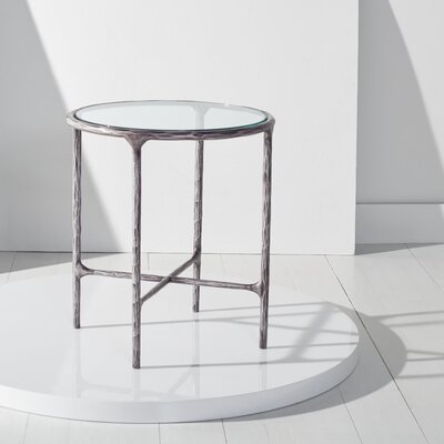 Marvine Glass Cross Legs End Table - Image 0
