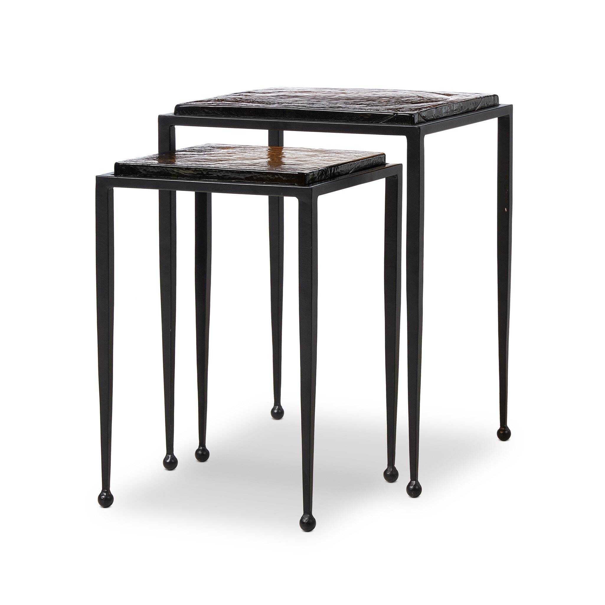 Dalston Nesting End Table - Amber Cast Glass - Image 5