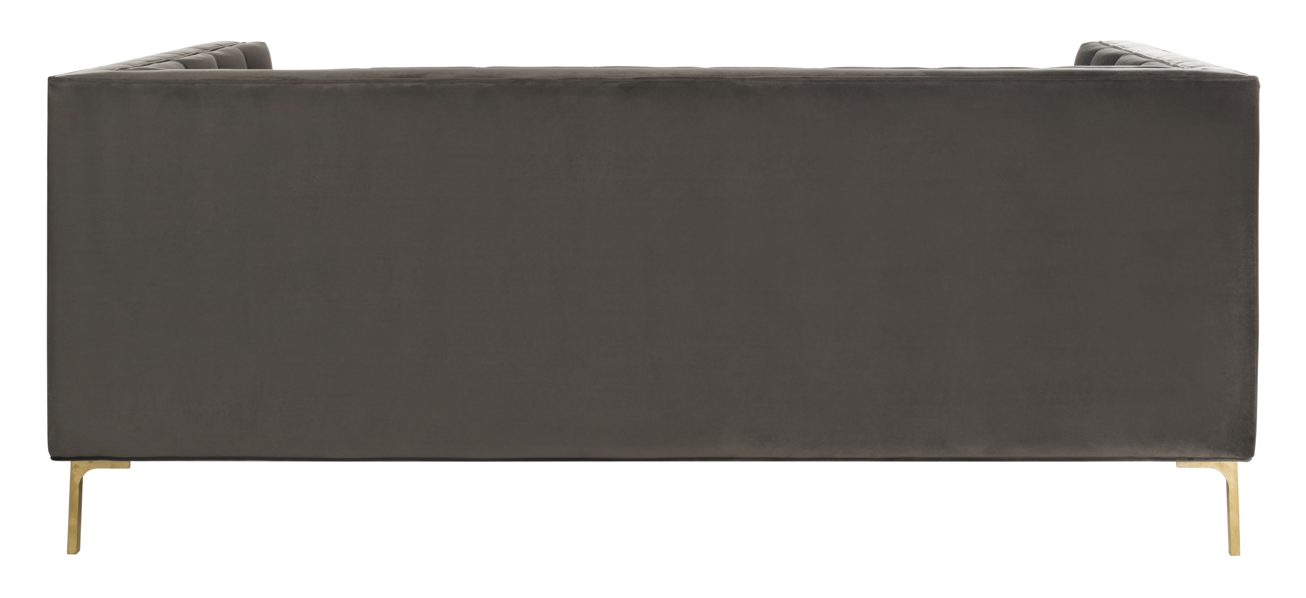 Vydia Velvet Tufted Sofa - Dark Mink - Safavieh - Image 4