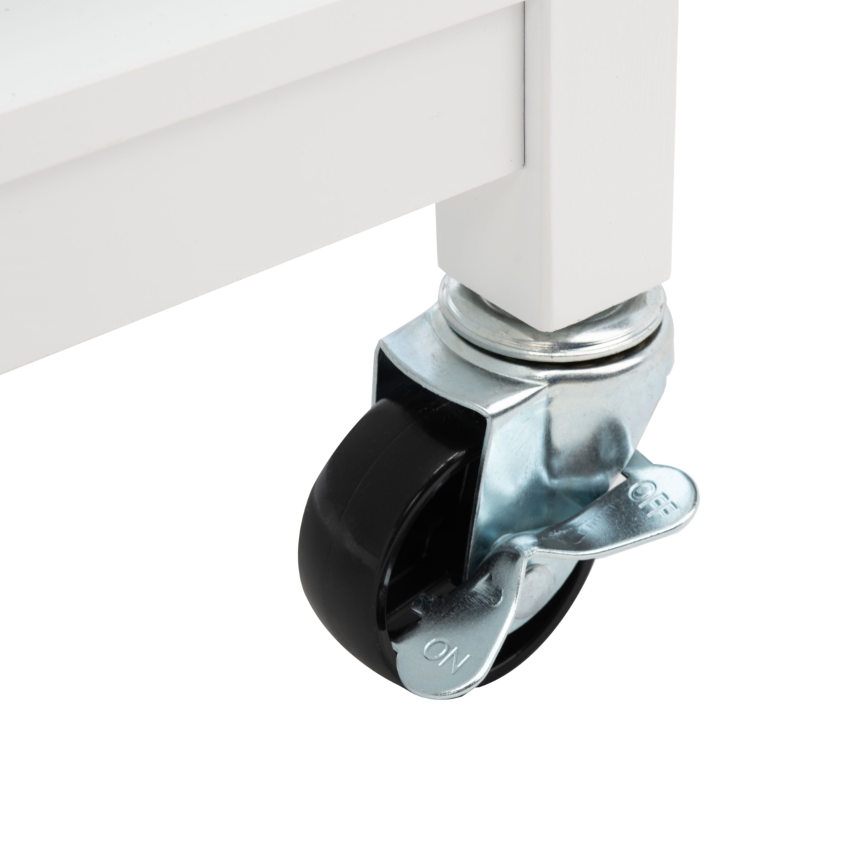 Kesler 2 Door 1 Shelf Cart - White / Natural - Safavieh - Image 3