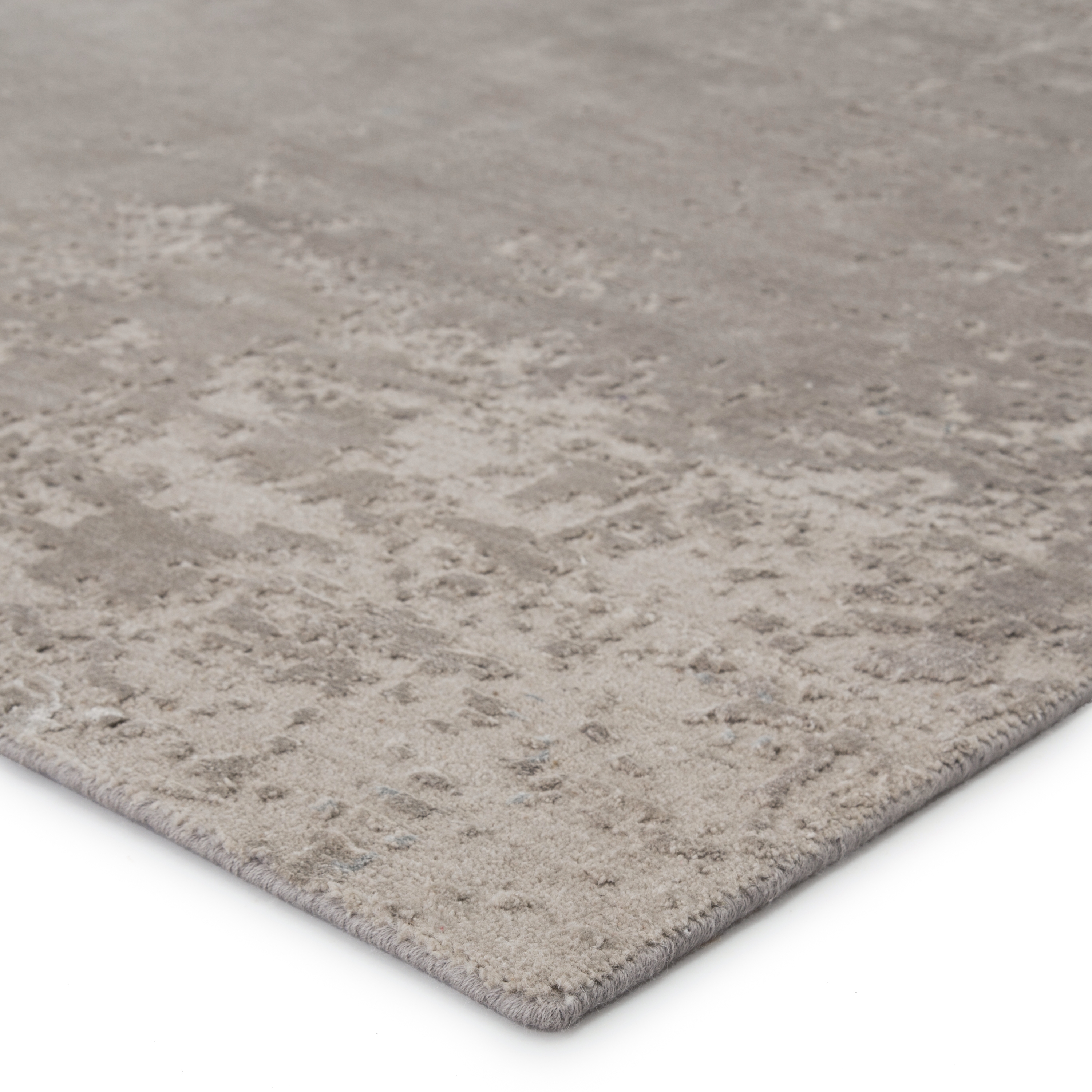 Parvat Hand-Knotted Abstract Gray/ Taupe Area Rug (10'X14') - Image 1