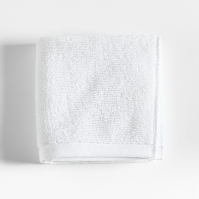 Tuxedo Organic Cotton White Washcloth - Image 0