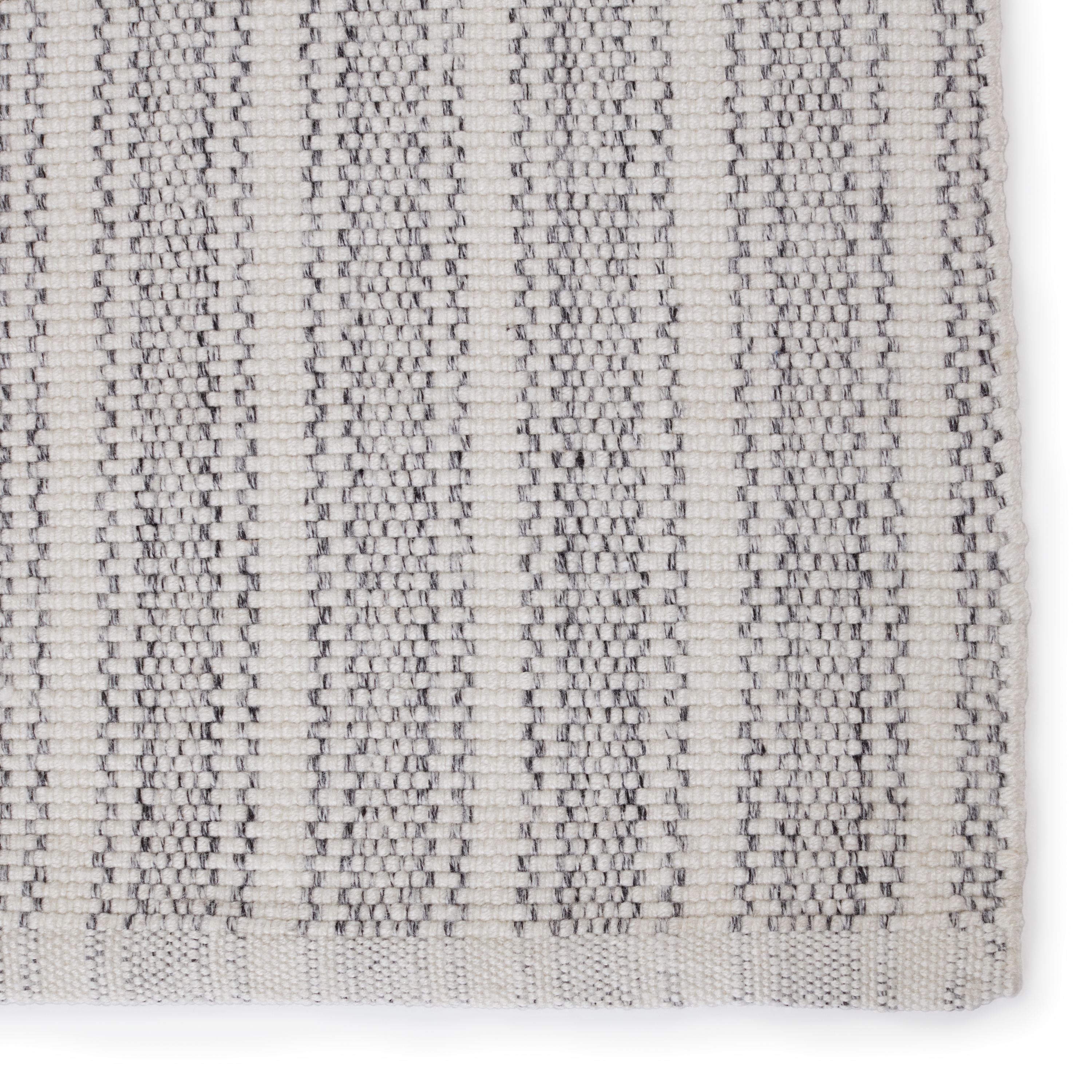 Elis Indoor/ Outdoor Striped Light Gray/ Ivory Area Rug (10'X14') - Image 3