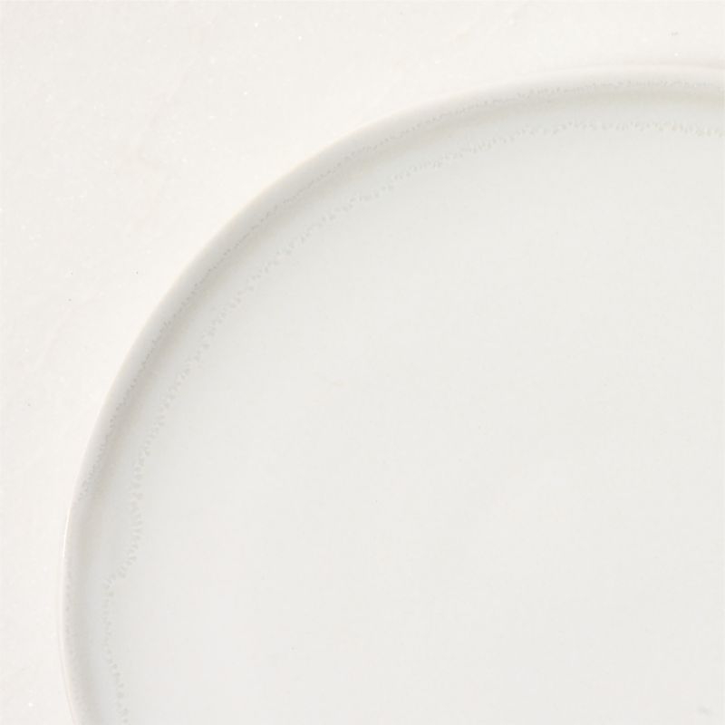 Hyacinth White Salad Plates with Reactive Glaze Set of 6 - Image 2