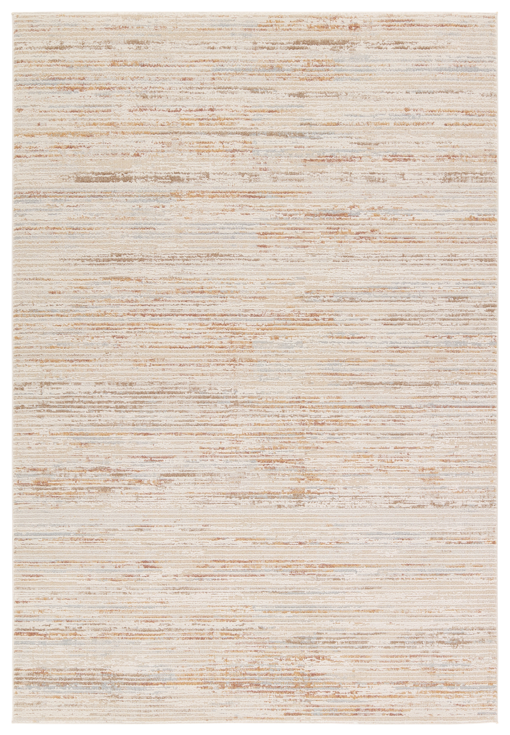 Oriel Striped Beige/Cream Area Rug (6'7"X9'6") - Image 0
