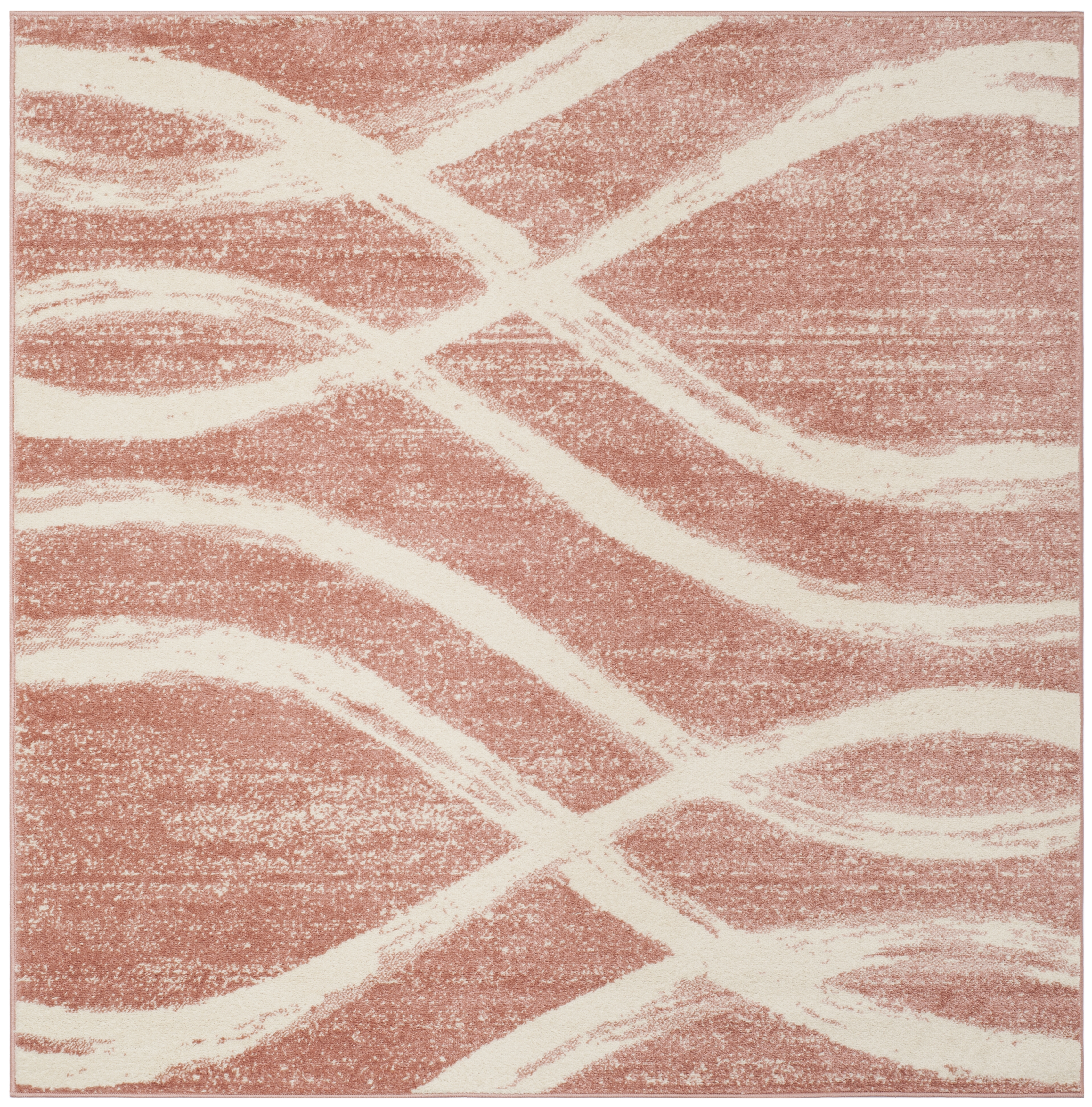Arlo Home Woven Area Rug, ADR125Z, Rose/Cream,  6' X 6' Square - Image 0
