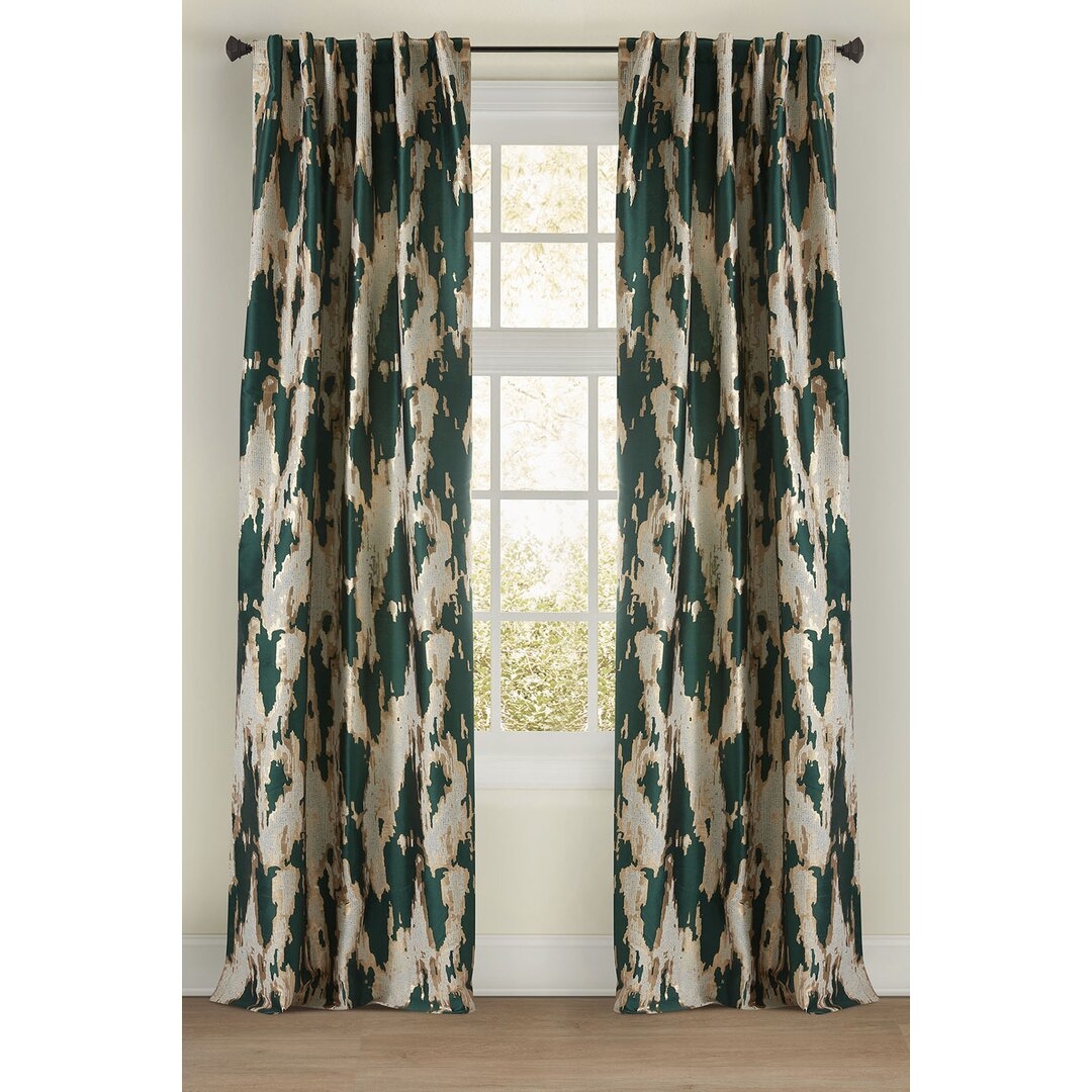 Emdee Mariah Abstract Room Darkening Rod Pocket Single Curtain Panel - Image 0