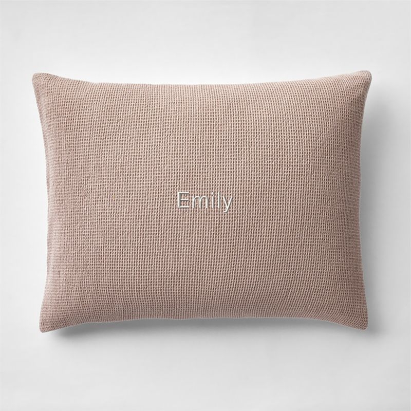 Scoop Classic Mauve Waffle Weave Organic Cotton Kids Pillow Sham - Image 4