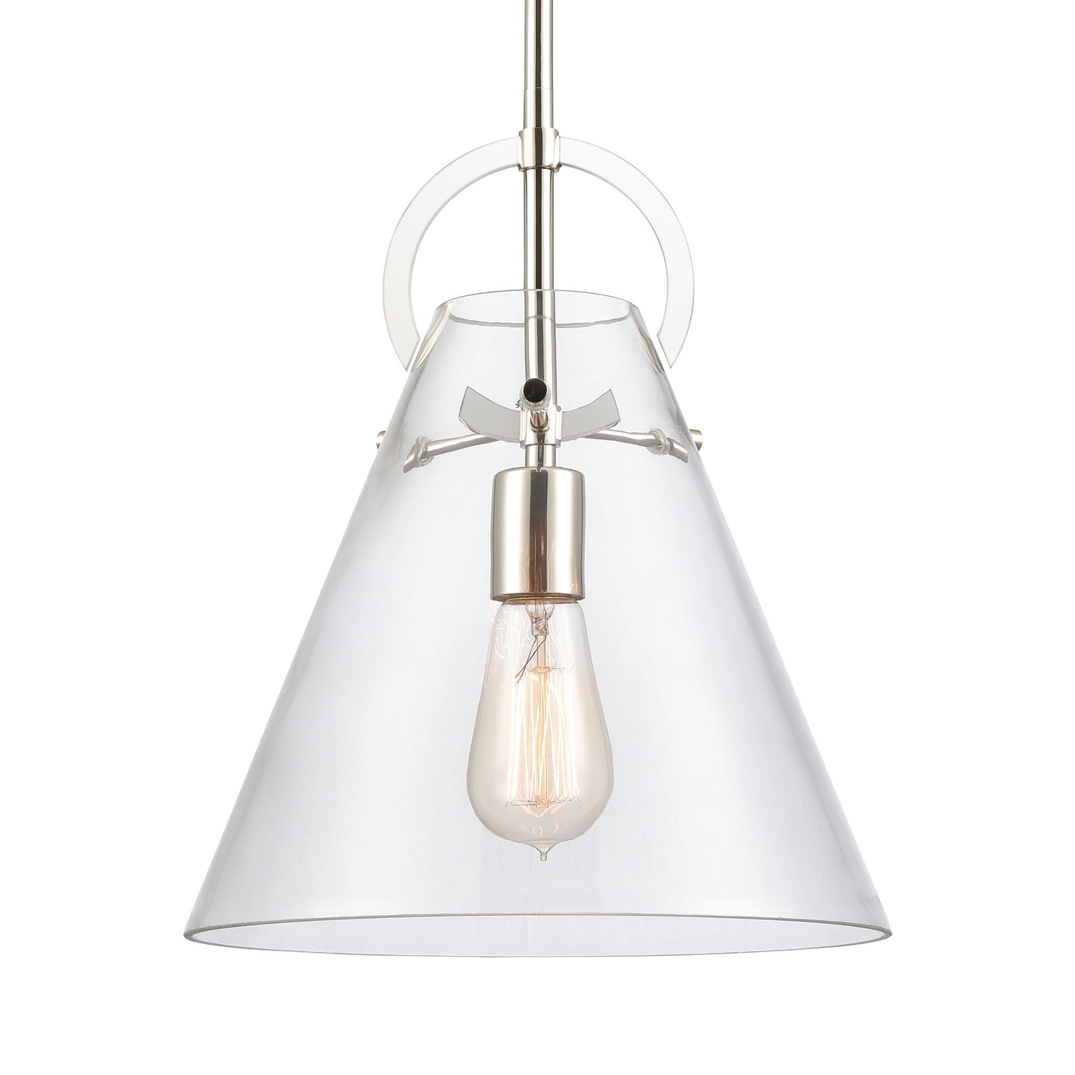 Gabby 11'' Wide 1-Light Mini Pendant - Polished Nickel - Image 3