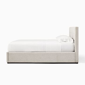 Emmett Grid Tufting, Low Profile Bed, Full, Chenille Tweed, Silver, No-Show Leg - Image 3