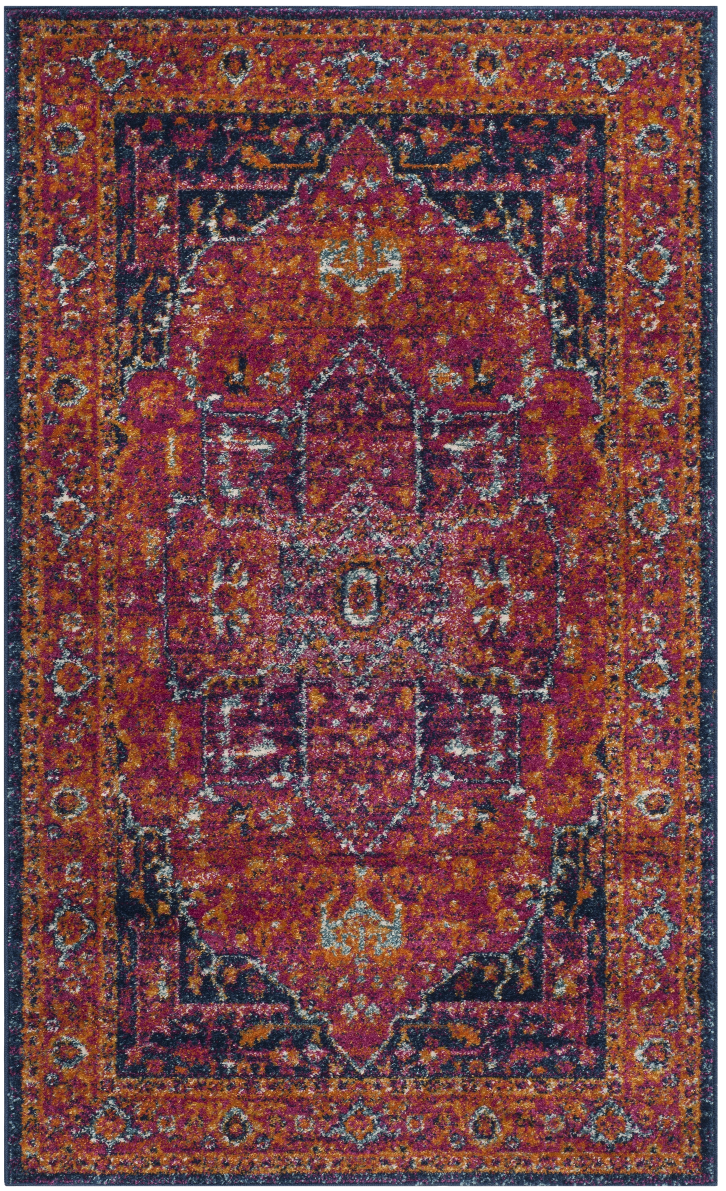 Arlo Home Woven Area Rug, EVK275S, Fuchsia/Orange,  2' 2" X 4' - Image 0