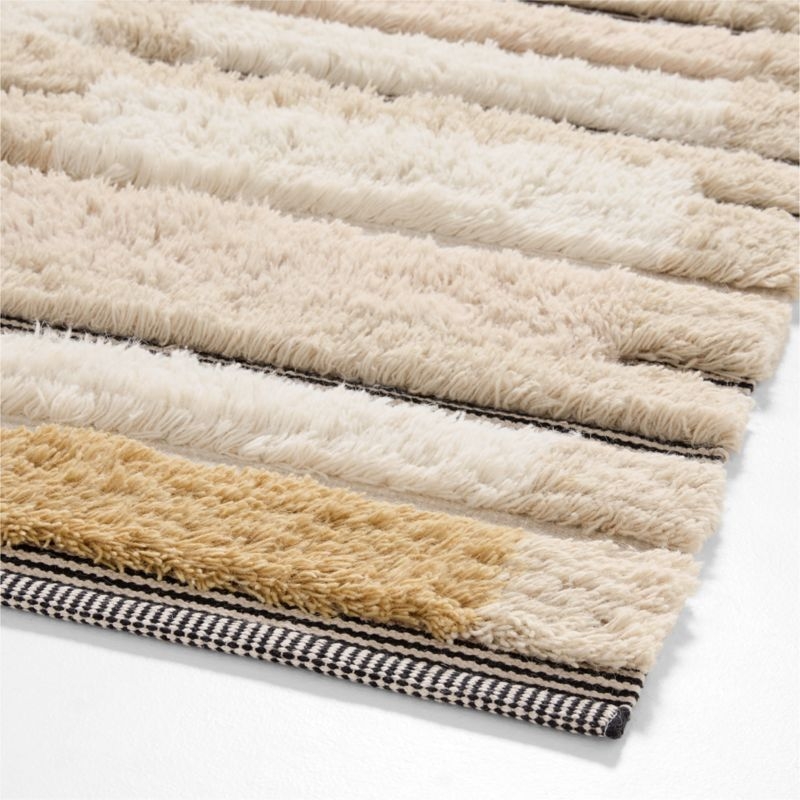 Hi/Low Stripe Wool Blend Kids Area Rug 6'x9' - Image 1