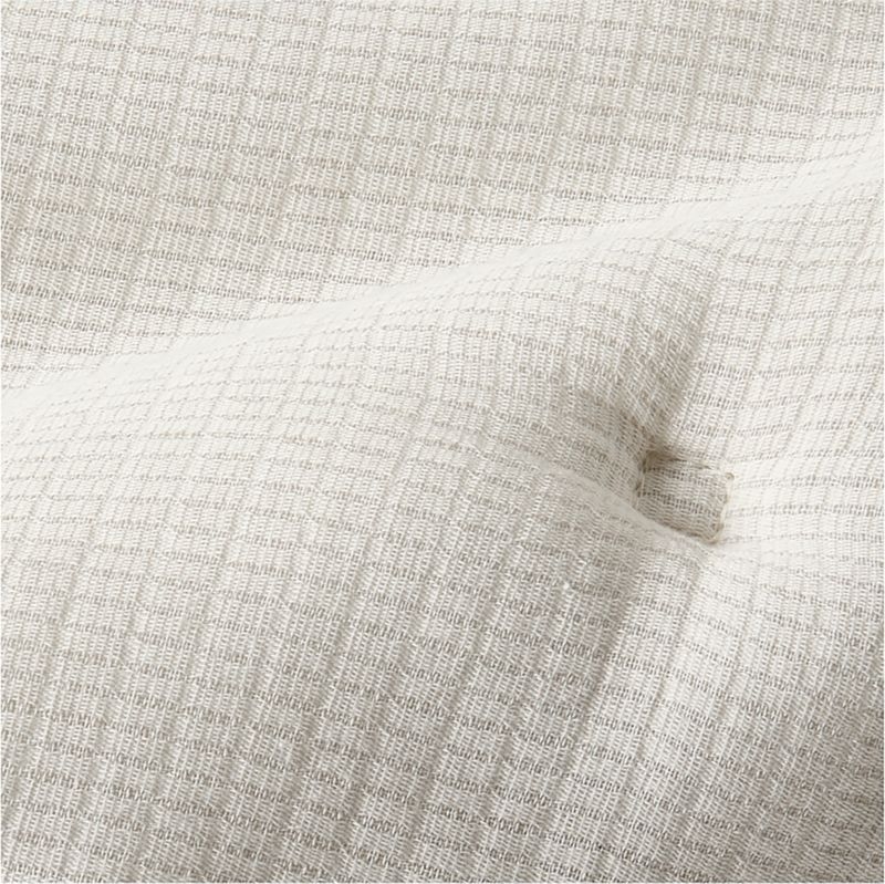 Aire Organic Cotton Textured Natural Taupe Euro Bed Pillow Sham - Image 2
