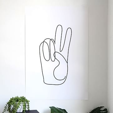 Chasing Paper Print, Peace Sign Blue, 24" x 36" - Image 1