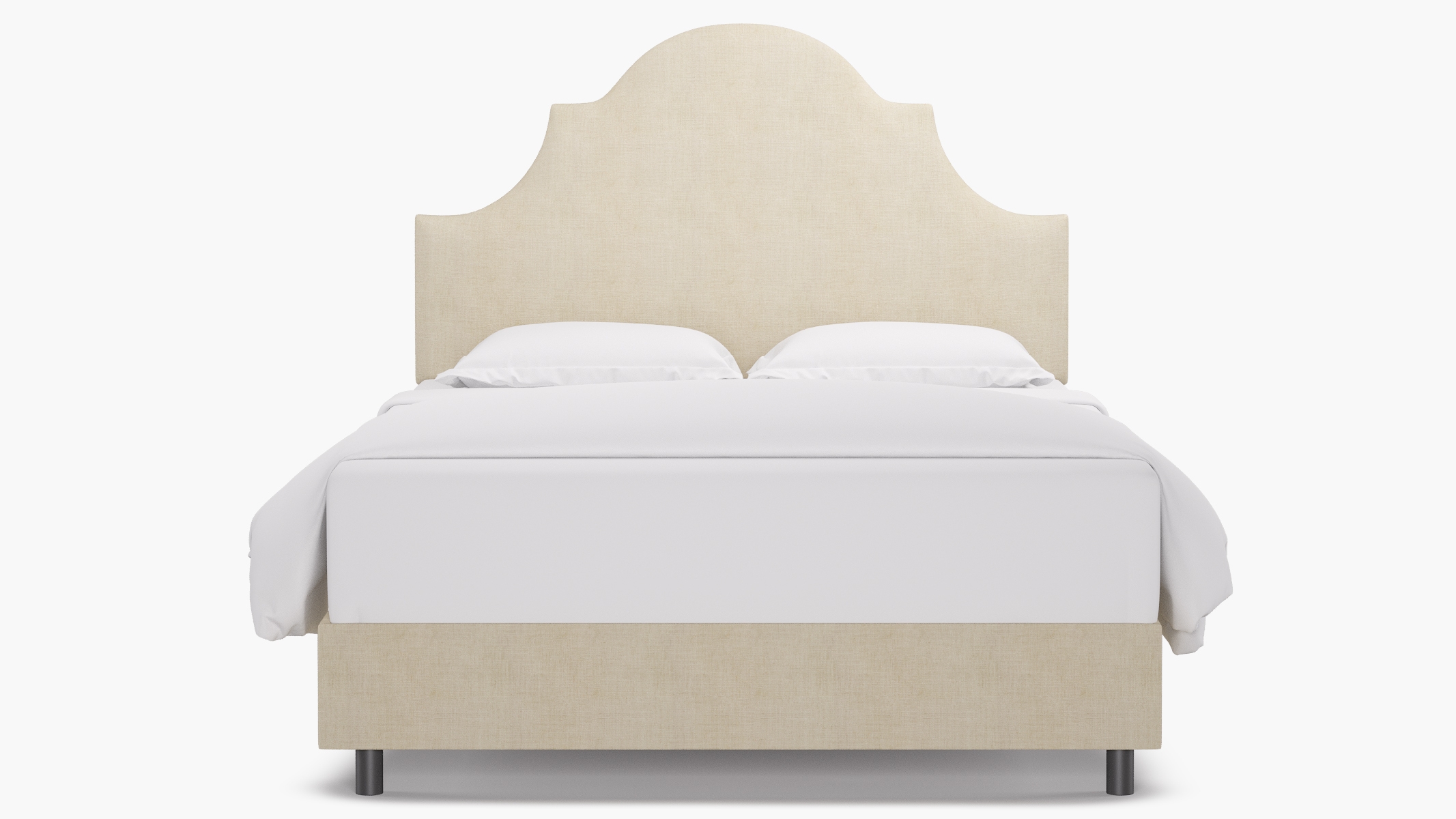 Regency Bed, Talc Linen, Queen - Image 1