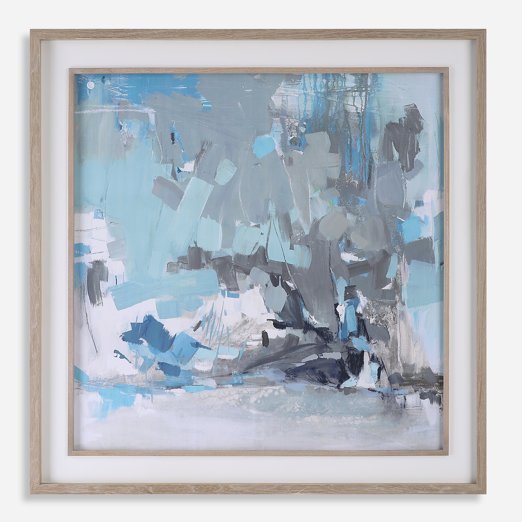 Misty Moonlight Abstract Framed Print - Image 0
