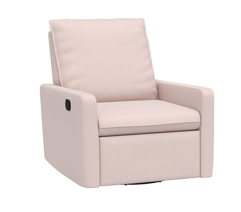 Paxton Manual Recliner Performance Everyday Velvet Pale Blush - Image 0