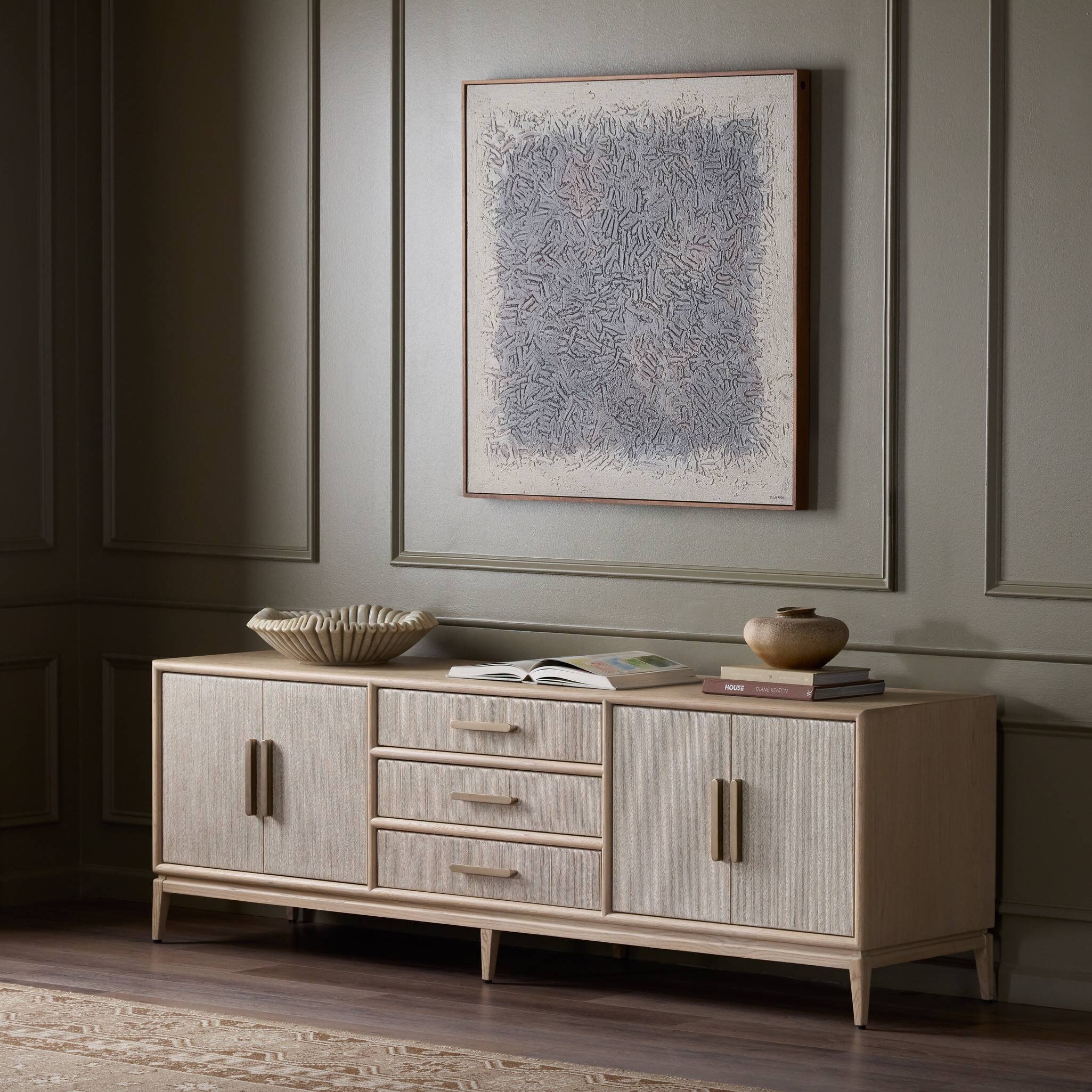 Rosenell Media Console - Natural Paper Cord - Image 3