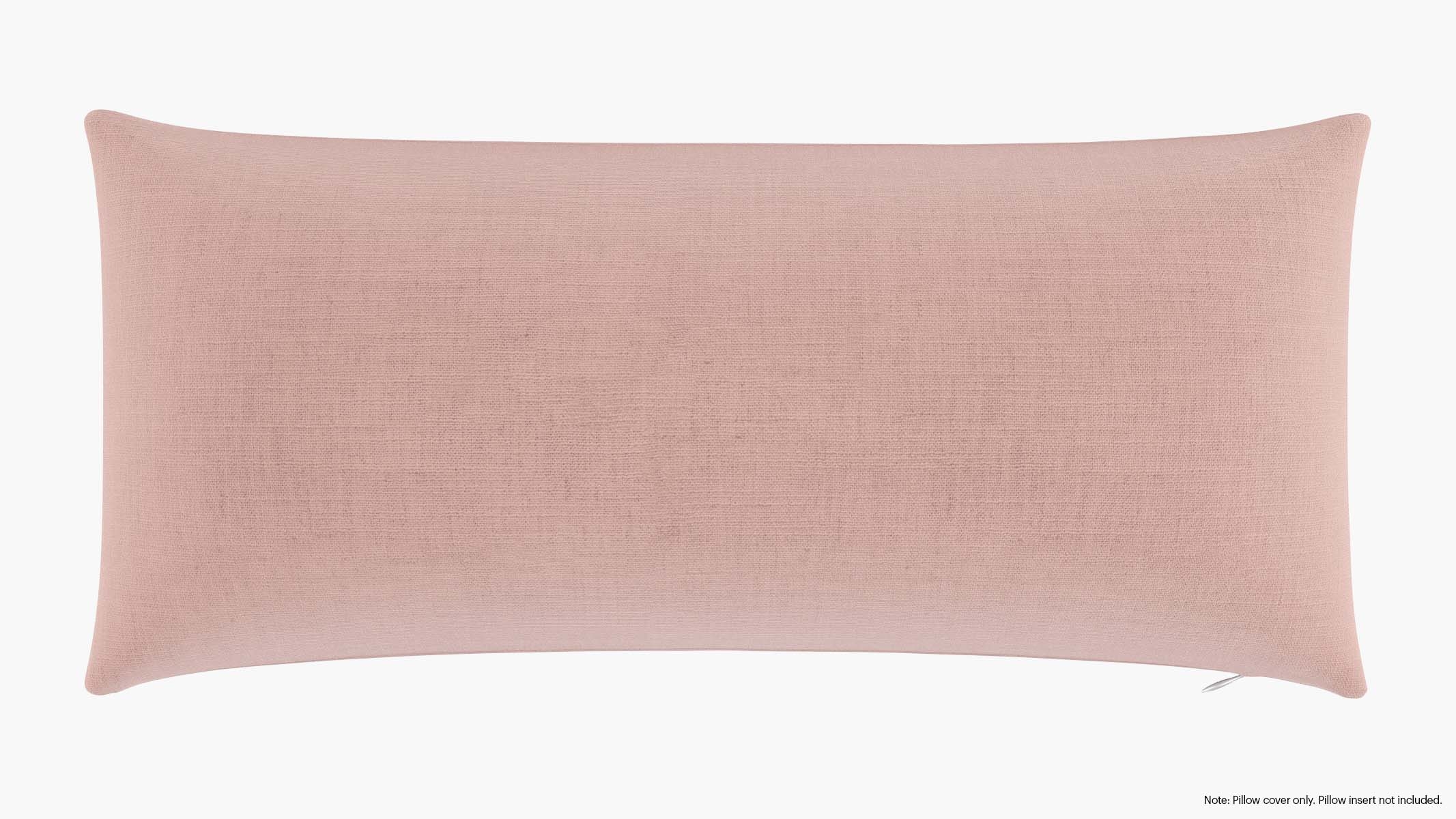 Throw Pillow Cover 14" x 30", Blush Everyday Linen, 14" x 30" - Image 0