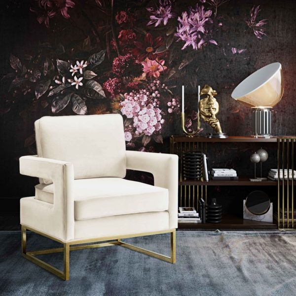 Madden Chair, Cream Velvet - Image 2