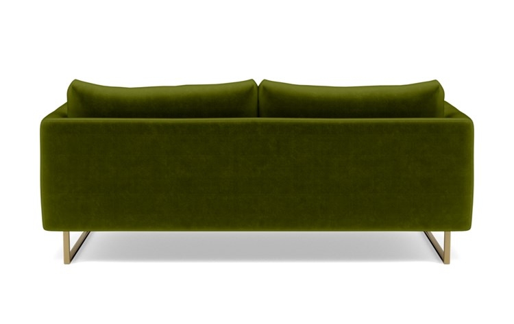 Owens Sofa with Green Moss Fabric and Matte Brass legs - Image 3