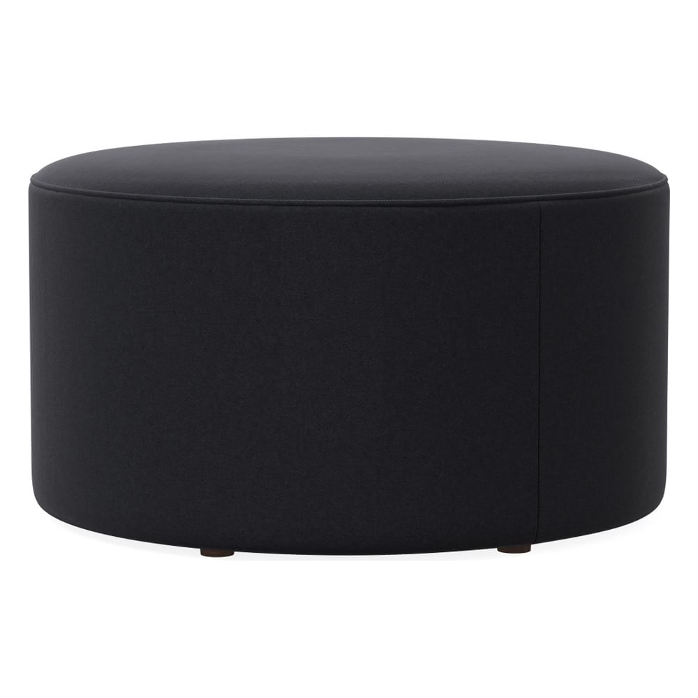 Isla Large Ottoman, Poly, Performance Velvet, Black, Concealed Supports - Image 0