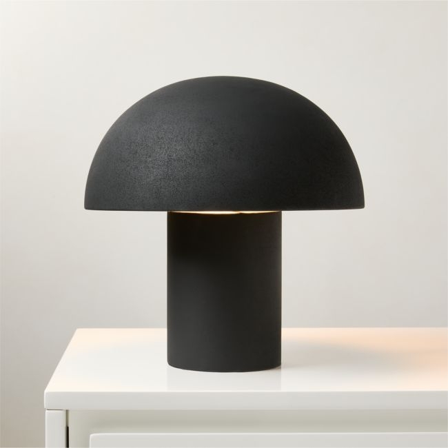 Enoki Mini Black Dome Table Lamp - Image 0
