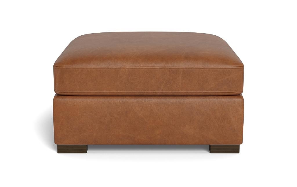 Scarlett Leather Square Ottoman - Image 0