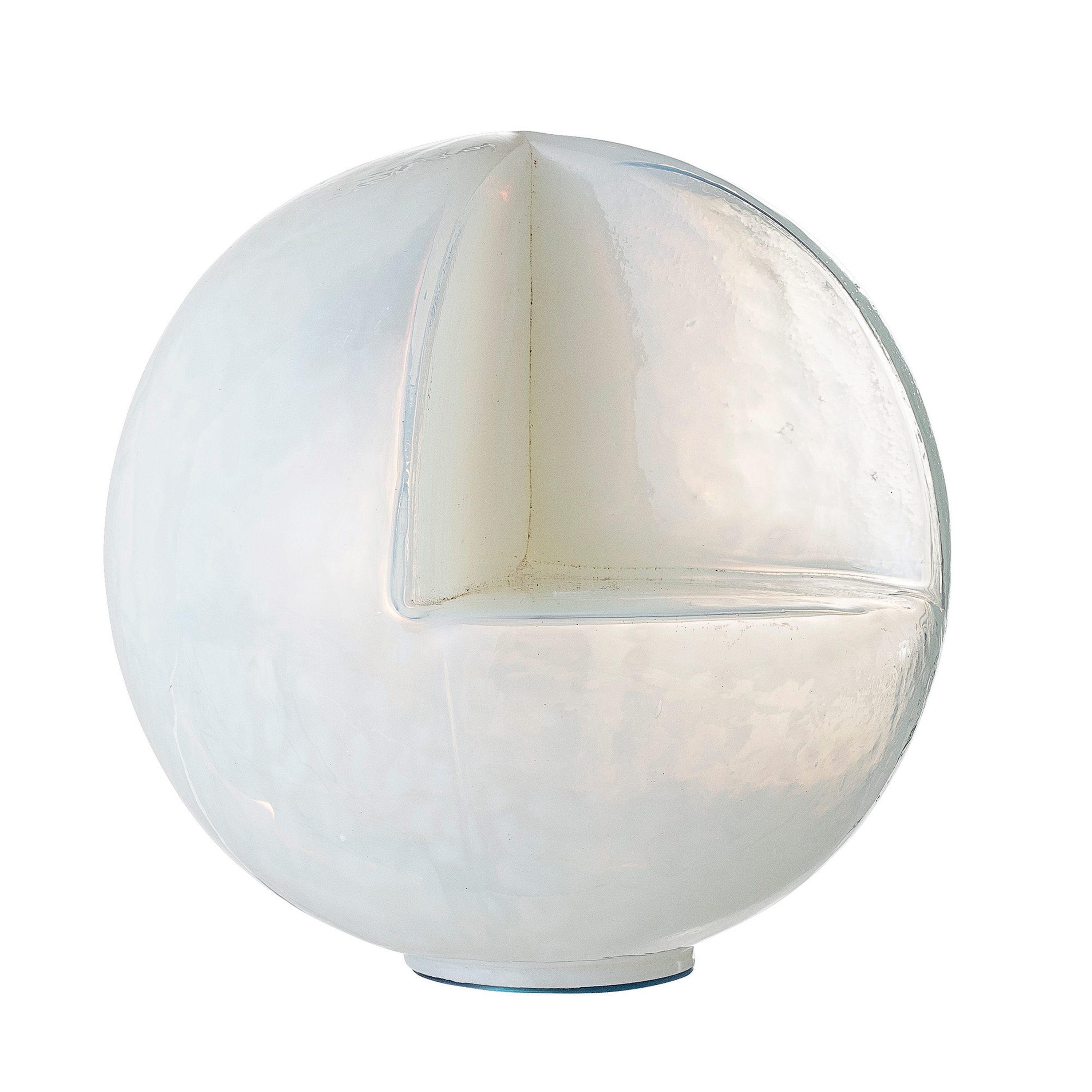 5.5"R Glass Sphere-Shaped Candleholder with Cut Out Ledge - Image 0