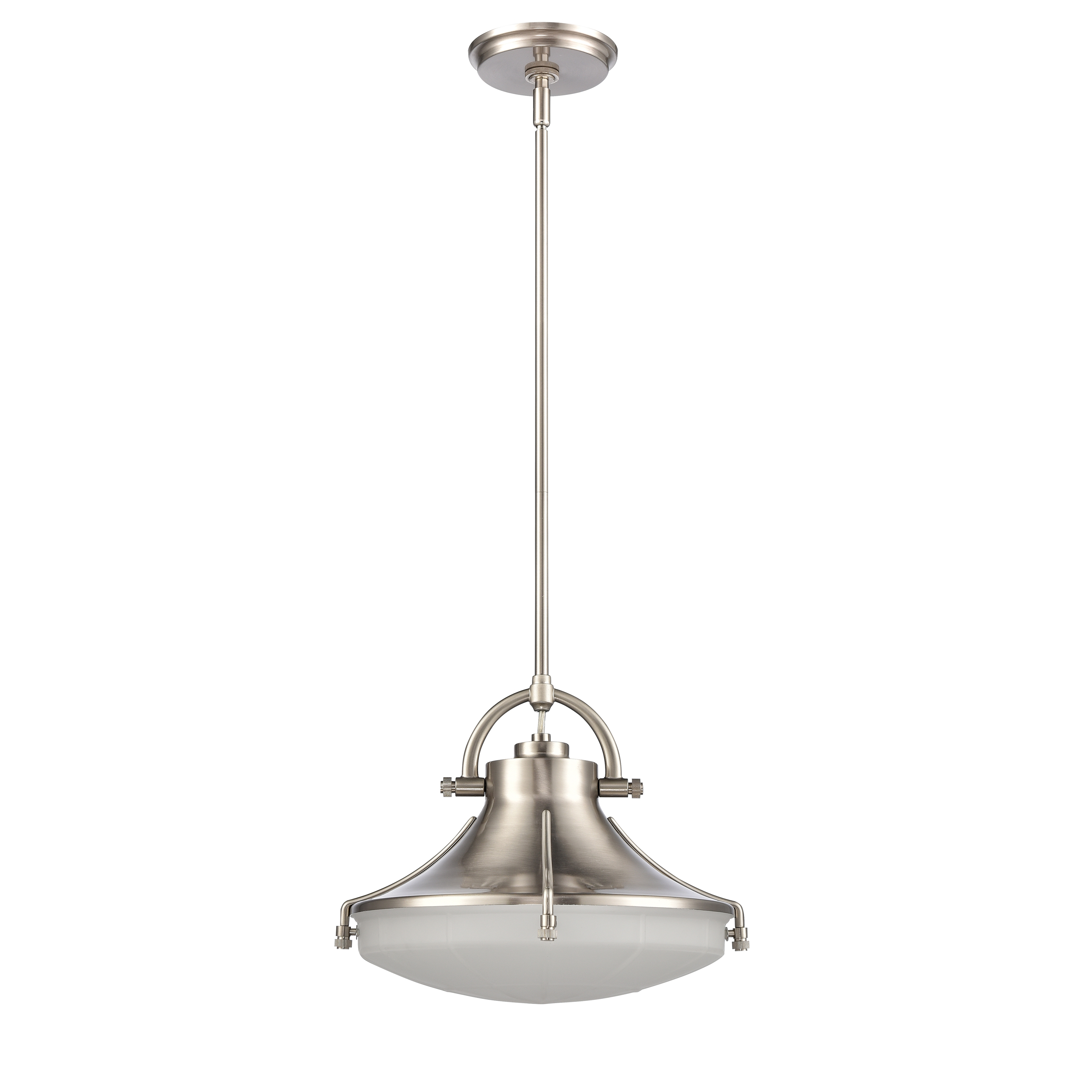 Urbanite 13'' Wide 1-Light Pendant - Satin Nickel - Image 1