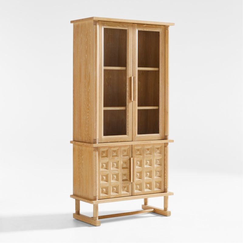 Honore Natural Oak Wood Tall Storage Cabinet by Athena Calderone - Image 4