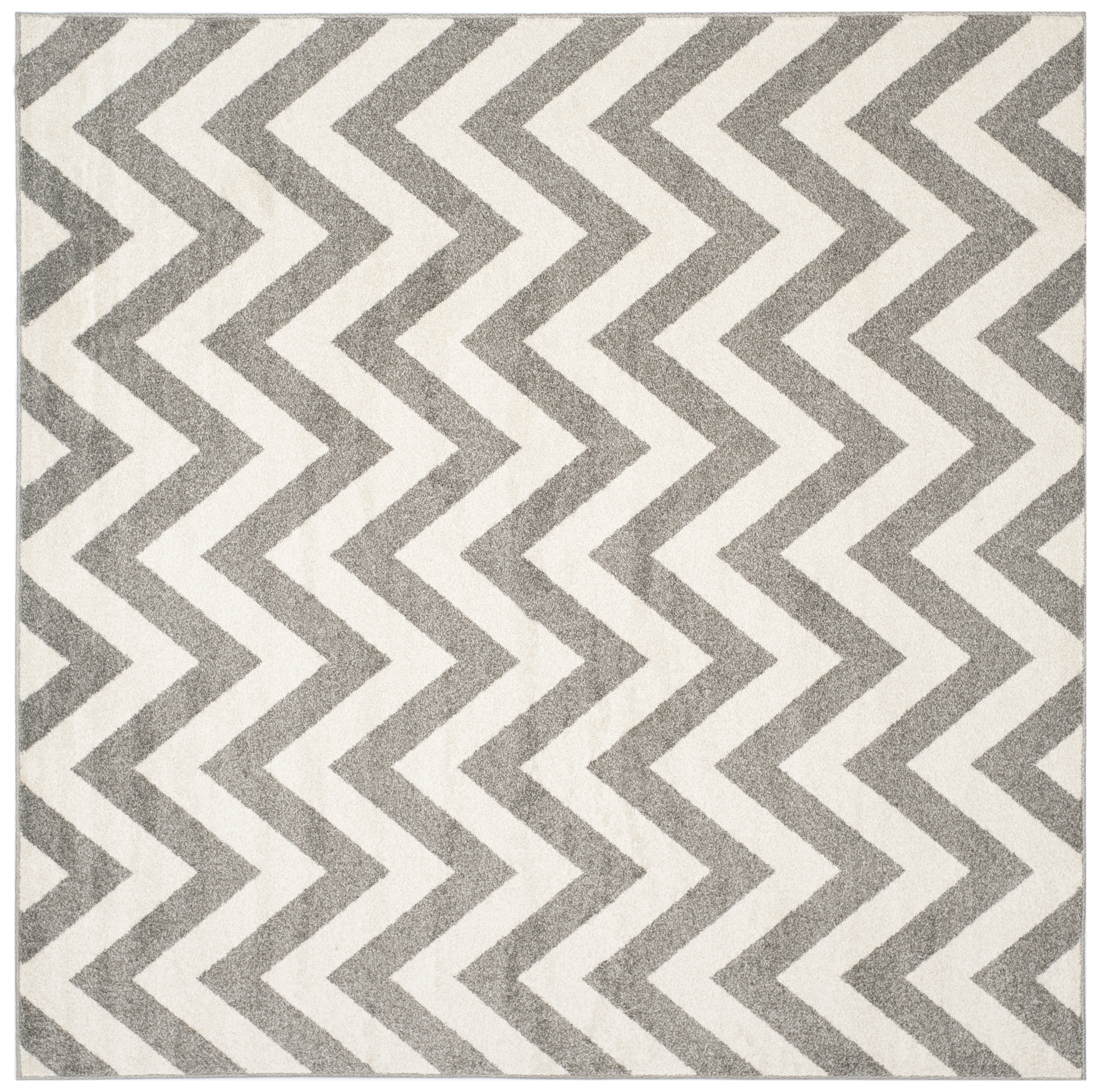 Arlo Home Indoor/Outdoor Woven Area Rug, AMT419R, Dark Grey/Beige,  7' X 7' Square - Image 0