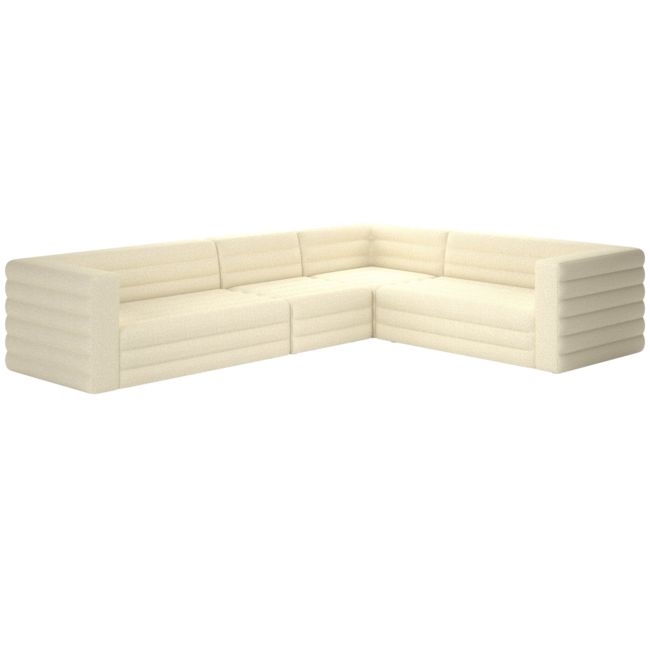 Strato 4-Piece Sectional Sofa Bloce Cream - Image 0
