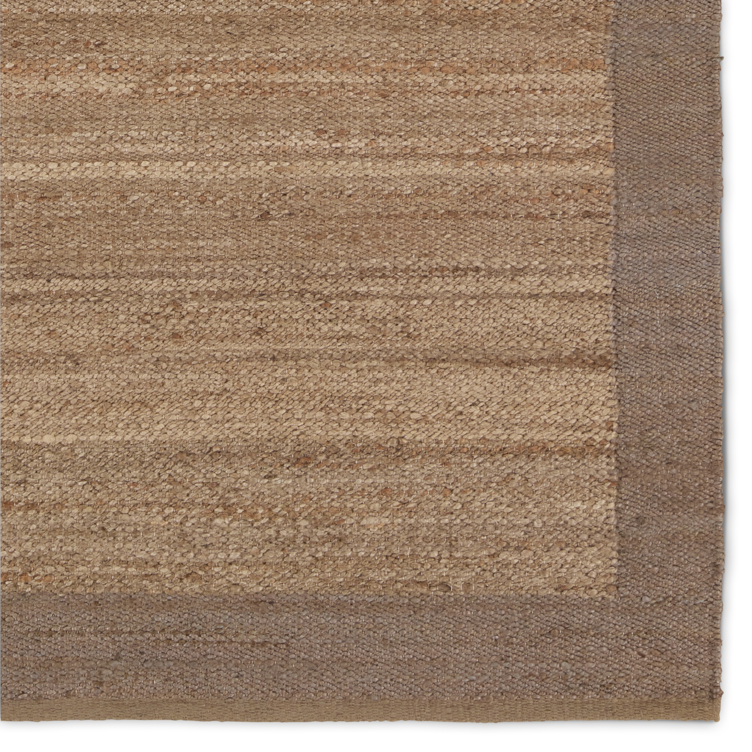 Query Handmade Bordered Brown Area Rug (5'X8') - Image 3