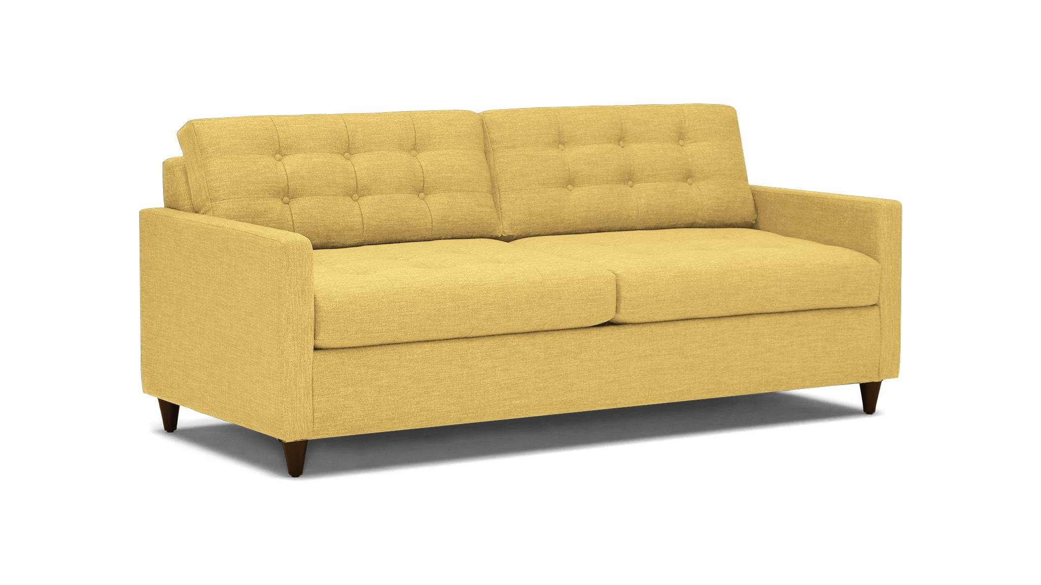 Yellow Eliot Mid Century Modern Sleeper Sofa - Bentley Daisey - Mocha - Foam - Image 1