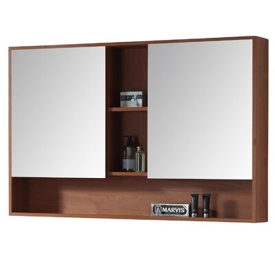 Lee 46" x 30" Surface Mount Framed 2 Doors Medicine Cabinet with 7 Shelves - Image 0