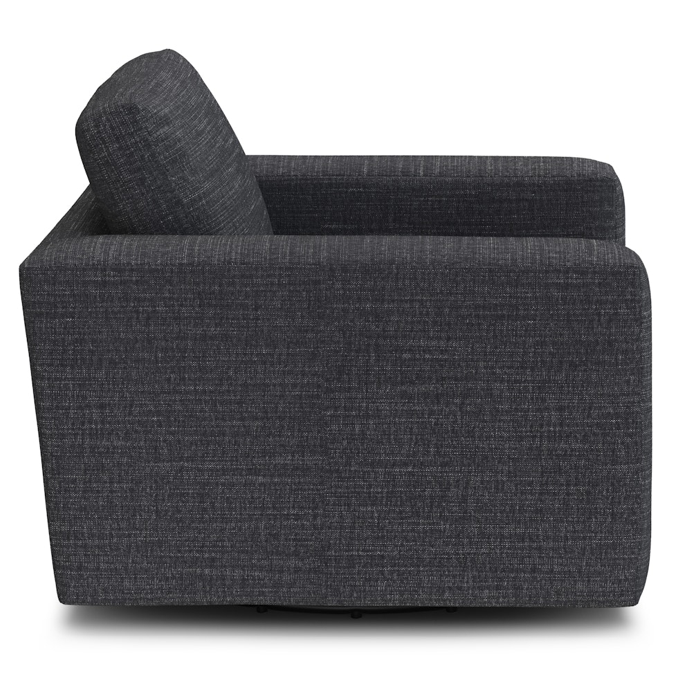 Riley 42" Grand Swivel Chair - Napa Charcoal - Image 2